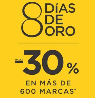 El Corte Inglés lanza “8 Días de Oro” con descuentos de hasta el 30% en una gran selección de marcas
