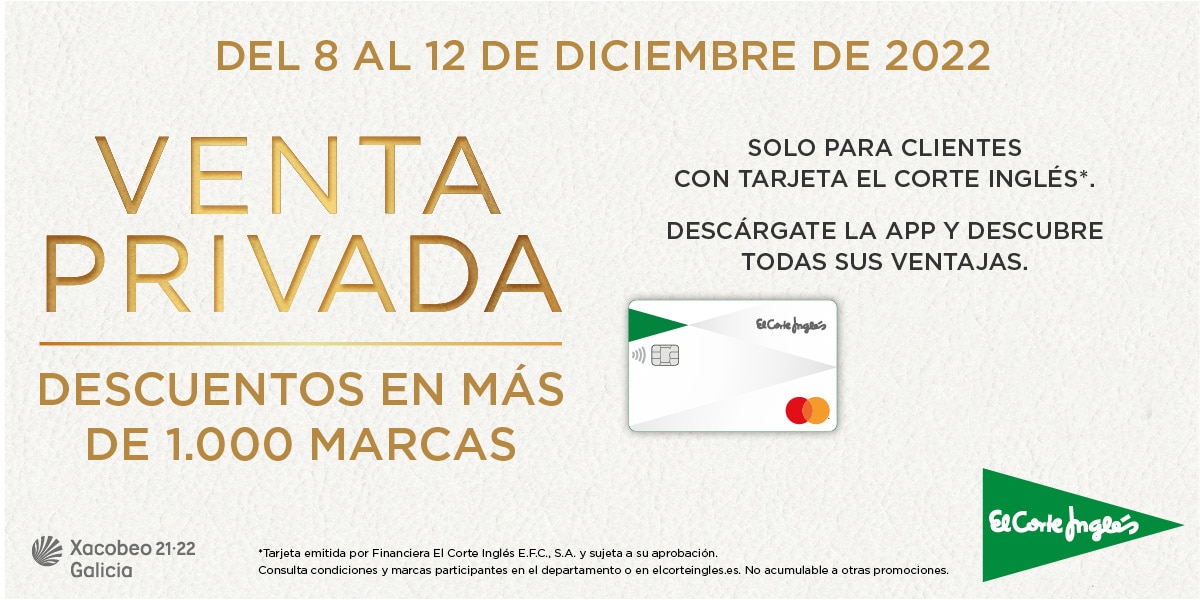 El Corte Inglés lanza la Venta Privada con descuentos de hasta el 30% en moda, zapatería, lencería y deportes