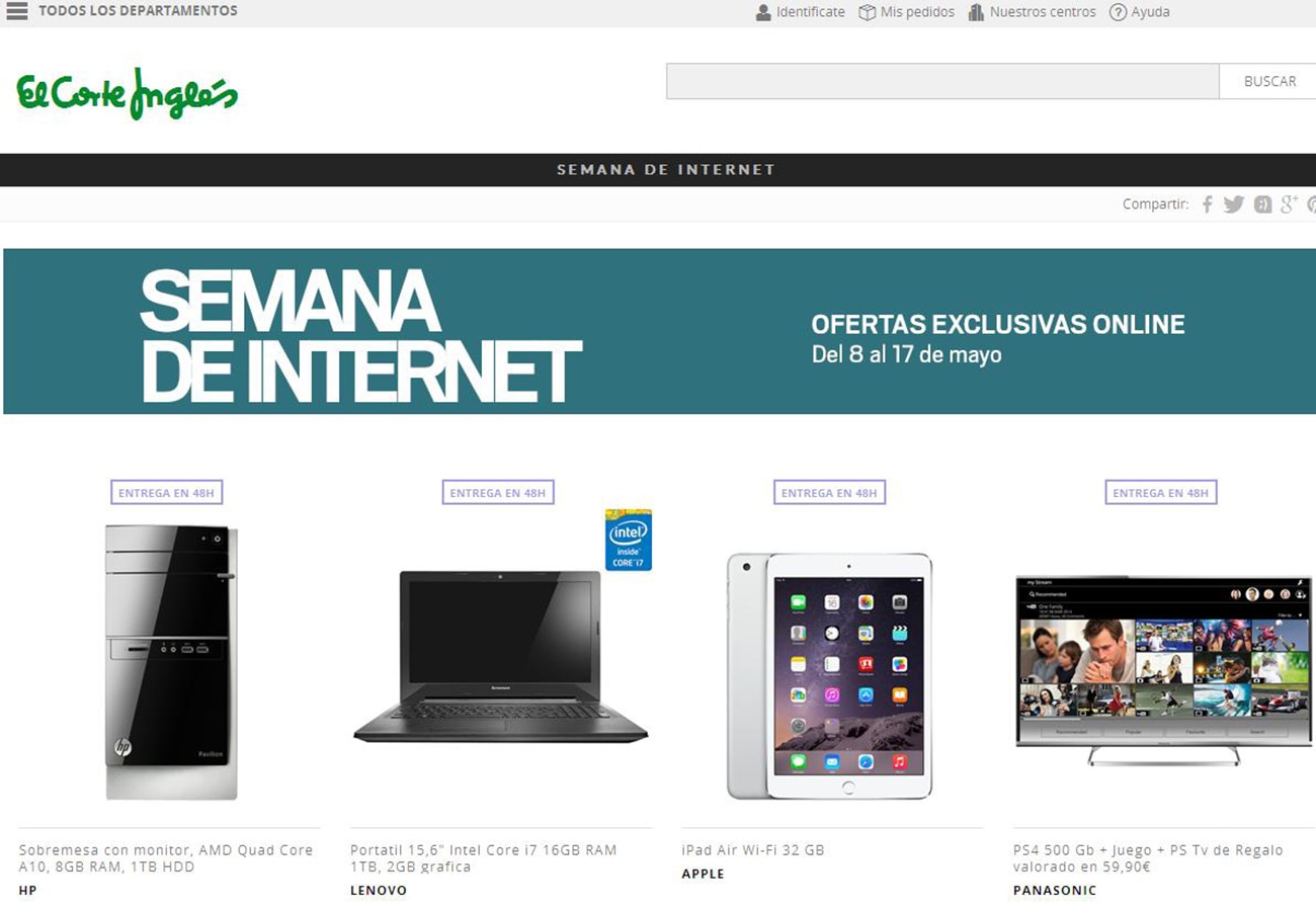 El Corte Inglés celebra el Día mundial de Internet