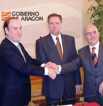 El presidente del Gobierno de Aragón, Marcelino Iglesias, inaugura Espacio Monzón