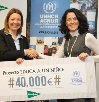 El Corte Inglés dona 40.000€ a ACNUR para escolarizar a 2.000 niños refugiados