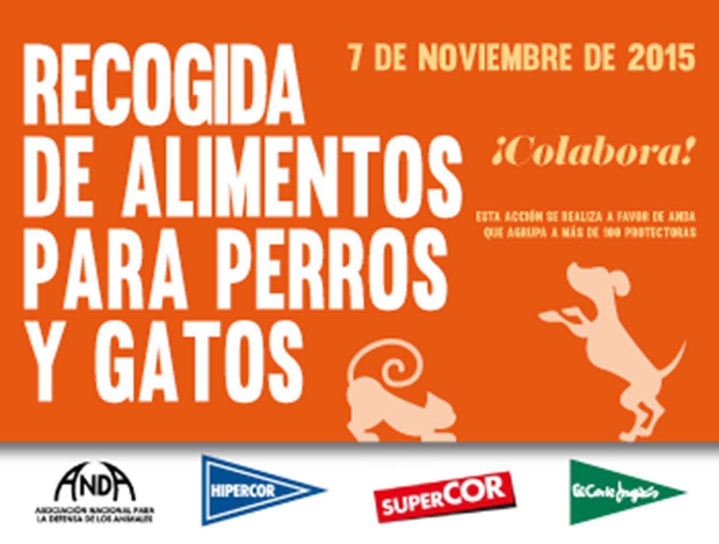 El Corte Inglés colabora en una recogida de pienso para perros y gatos a favor de un centenar de protectoras