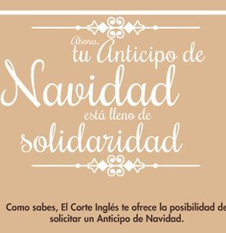 El Corte Inglés financia iniciativas solidarias con la tarjeta Anticipo de Navidad