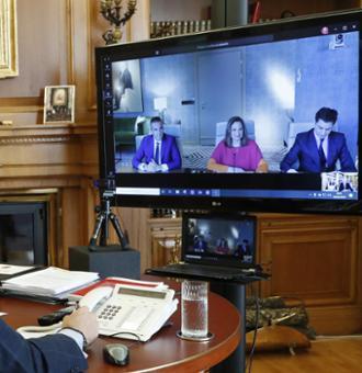 La Presidenta de El Corte Inglés y el Consejero Delegado se entrevistan con los Reyes