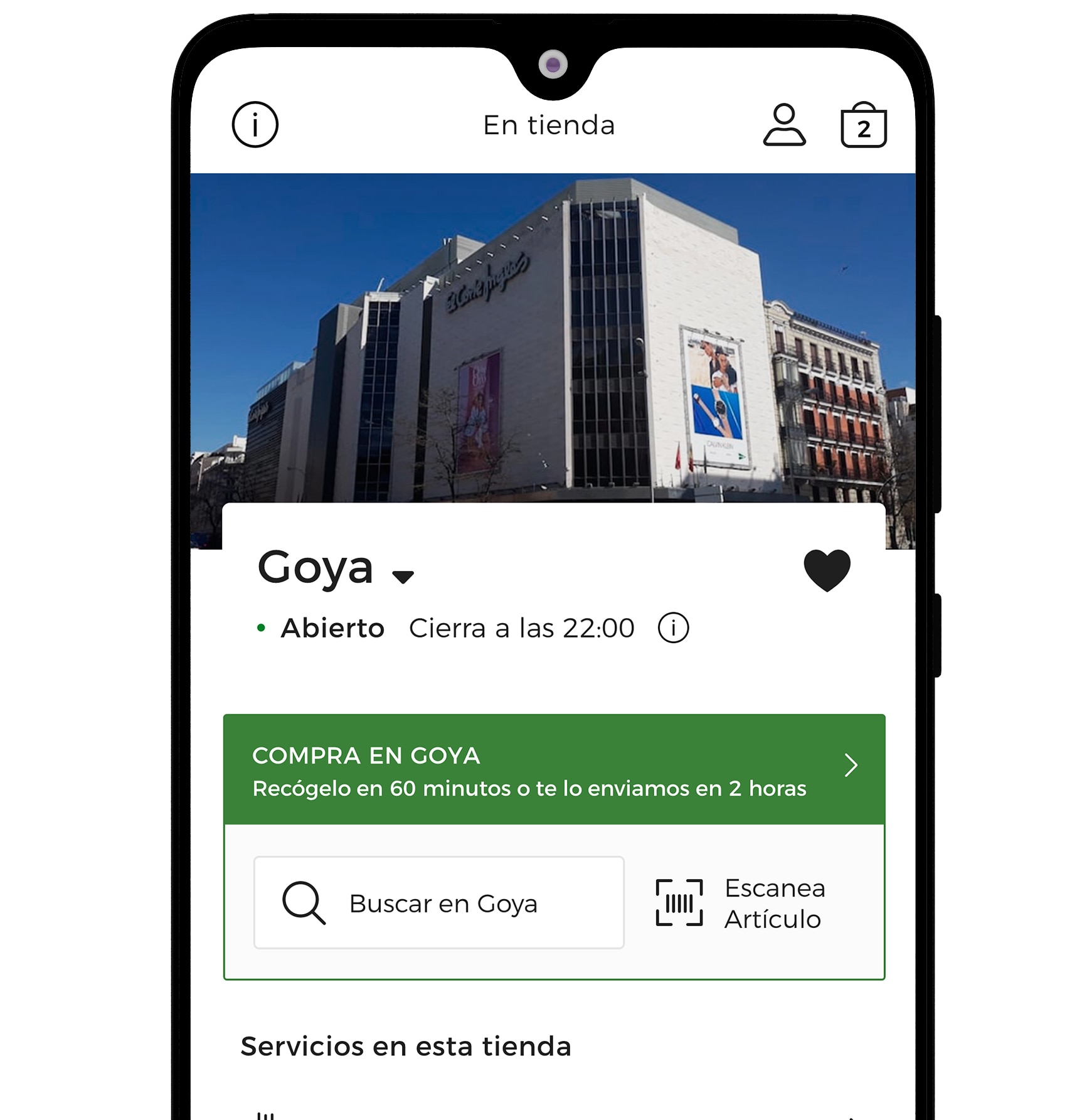 El Corte Inglés actualiza su app con “Modo Tienda”, para recoger el pedido en tan solo 1 hora