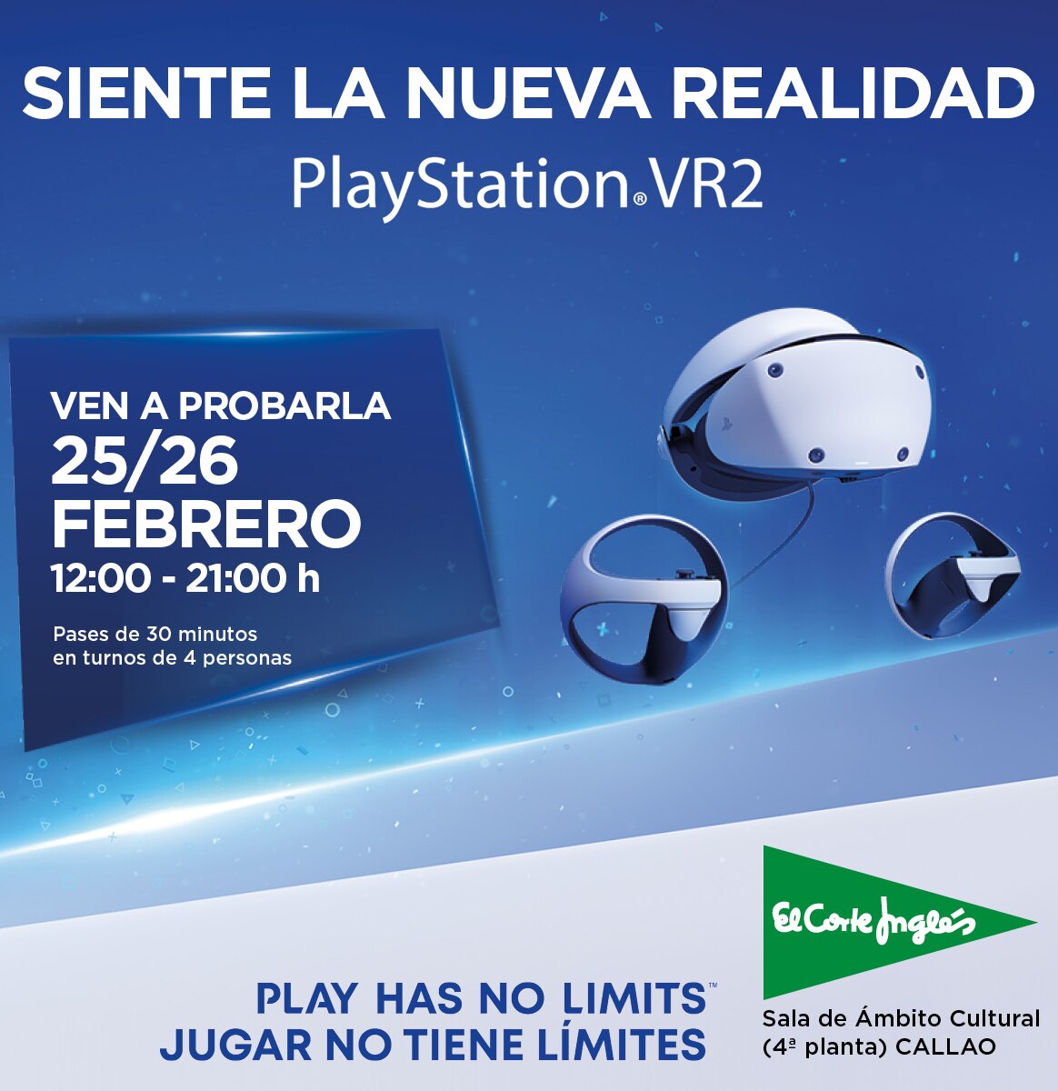 El Corte Inglés lanza el visor VR2 PlayStation e invita a probarlo con una experiencia única en Callao
