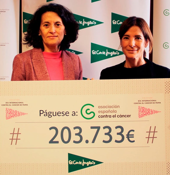 El Corte Inglés aporta 203.733 euros a la Asociación Española Contra el Cáncer en apoyo a la investigación