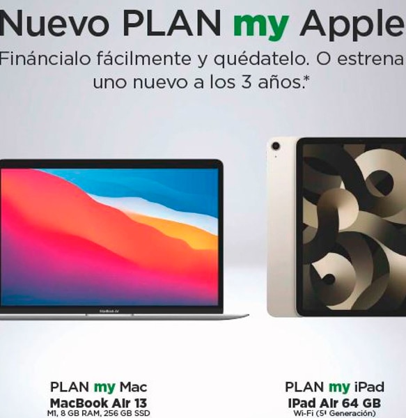 El Corte Inglés lanza un nuevo PLAN my para Mac o iPad con ahorro y precio de recompra garantizado