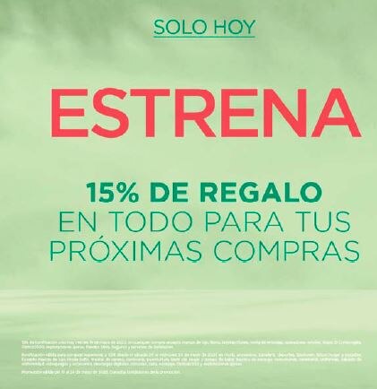 El Corte Inglés regala hoy el 15% de las compras realizadas para utilizarlo después del 20 al 24 de mayo