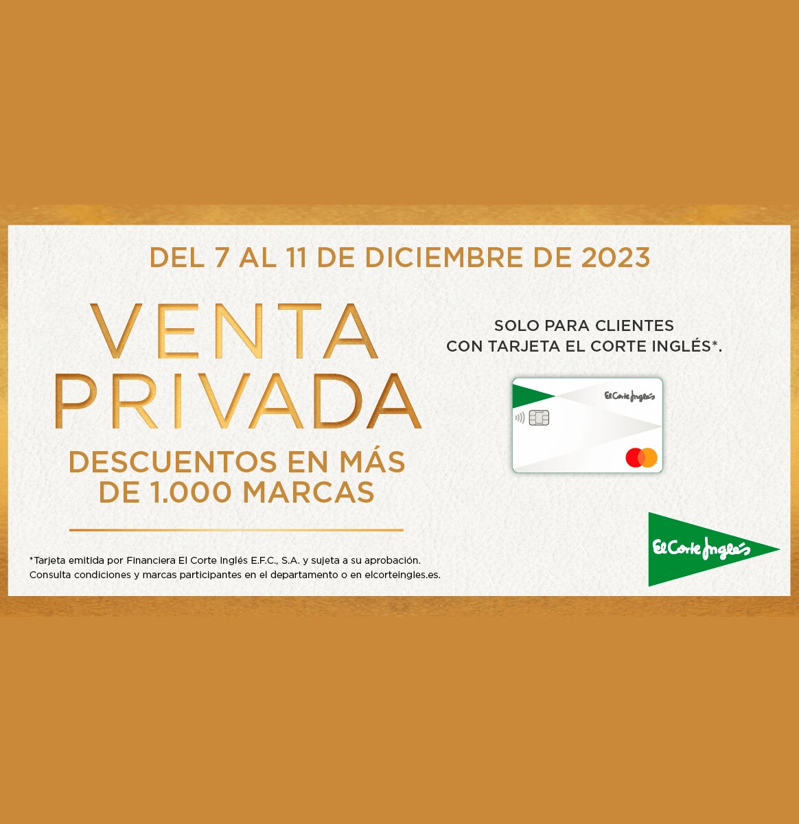 El Corte Inglés estrena la Venta Privada con descuentos de hasta el 30% en más de mil marcas
