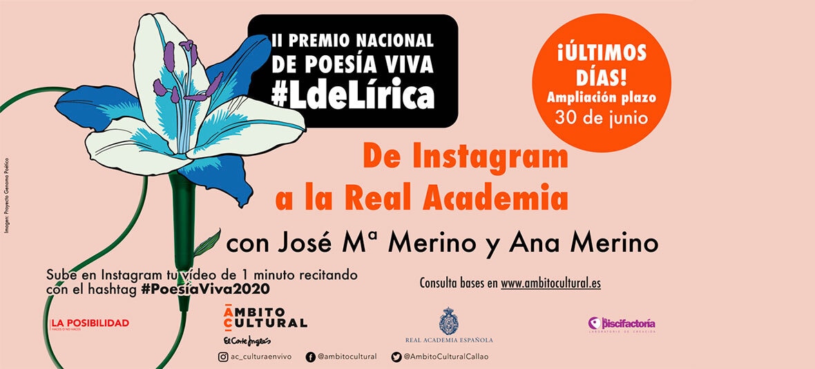 Ámbito Cultural amplía hasta el 30 de junio el plazo de inscripción para el “II Premio Nacional de Poesía Viva” 