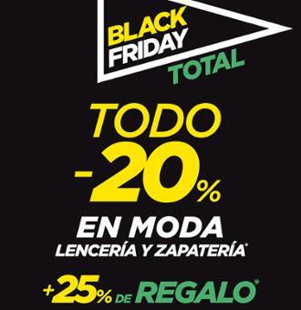 El Corte Inglés refuerza el Black Friday con el 25% de regalo en moda, lencería y zapatería