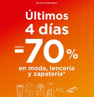 El Corte Inglés deja “Lo mejor para el final” con rebajas del 70% en moda, lencería y zapatería