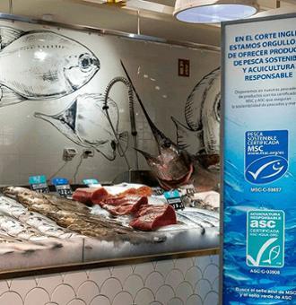 El Corte Inglés obtiene los sellos MSC y ASC, que aseguran que su pescado fresco es de origen sostenible