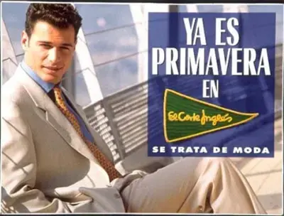 Cartel Ya es primavera en El Corte Inglés en los años 90