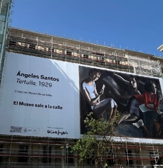 El Reina Sofía se cubre con obras emblemáticas de su Colección durante la restauración de sus fachadas