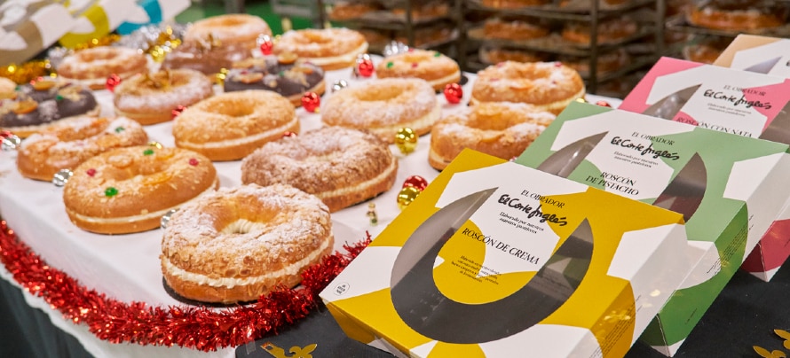 El Corte Inglés elabora 850.000 roscones de Reyes con ingredientes de calidad como masa madre y nata pura