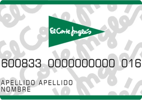 Tarjeta de compra de El Corte Inglés