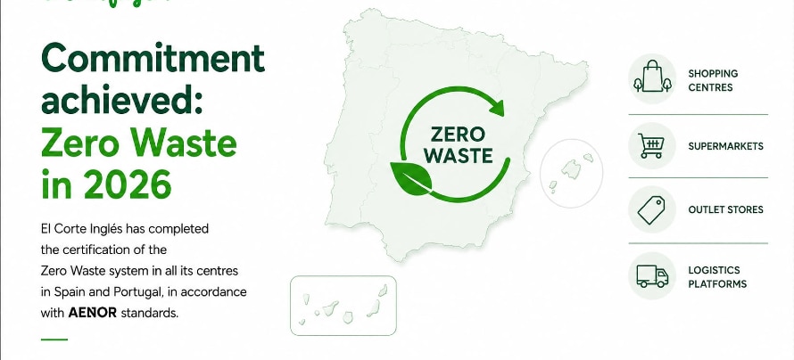 El Corte Inglés meets its Zero Waste road map with all its centres certified in Spain and Portugal