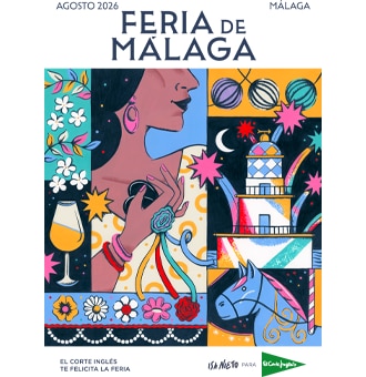 El Corte Inglés elige a la ilustradora Isa Nieto para representar el día y la noche de la Feria de Málaga