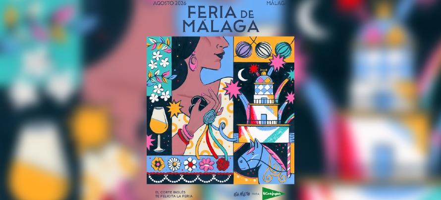 El Corte Inglés elige a la ilustradora Isa Nieto para representar el día y la noche de la Feria de Málaga