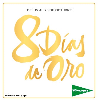 El Corte Inglés lanza los 8 Días de Oro con descuentos de hasta el 30% en una gran selección de artículos