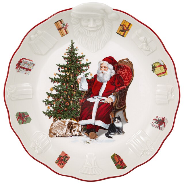 Fuente con relieve Santa lista deseos Navidad Toy`s Fantasy Villeroy & Boch