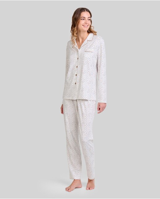 Pijama de mujer largo estampado
