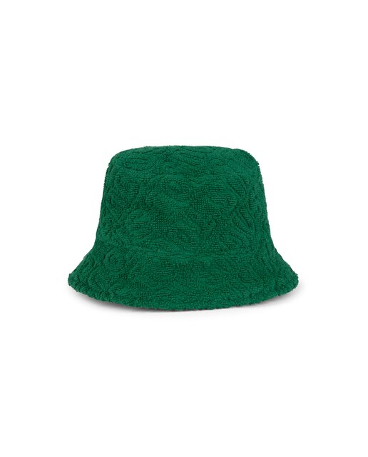 Gorro de playa de bebé en rizo de algodón jaquard con logo TOUS