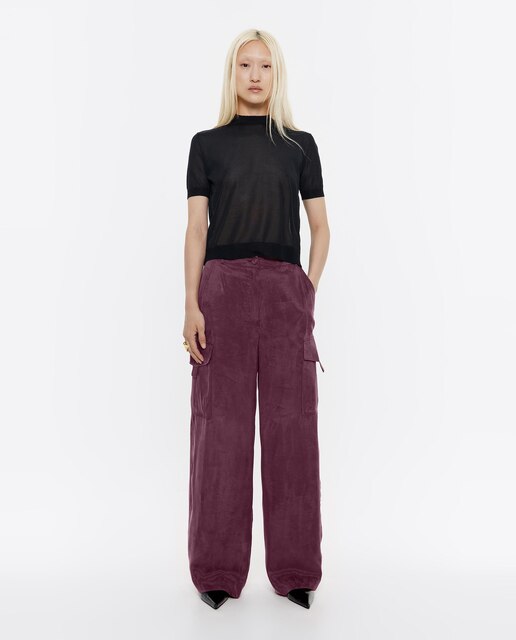 Pantalón de mujer tipo cargo con Lyocell