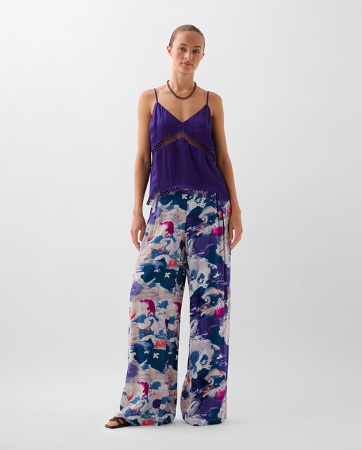 Pantalones de mujer con cintura ajustale fluidos