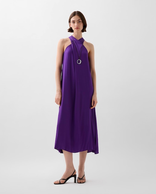 Vestido midi con escote halter