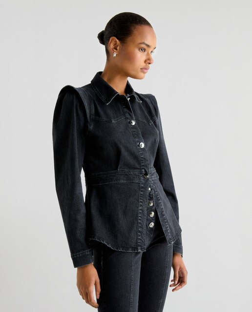 Camisa de mujer denim corte regular