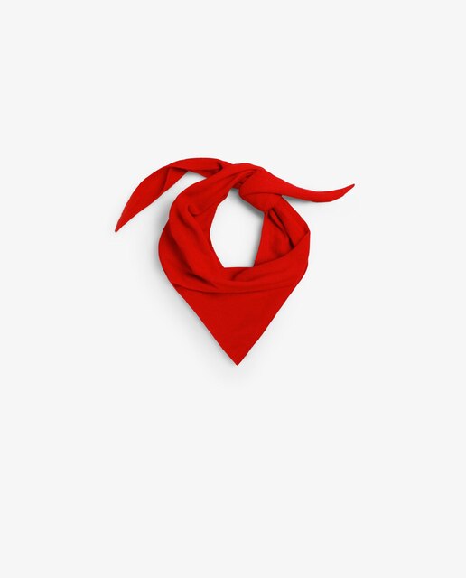Pañuelo de mujer de punto con acabado triangular