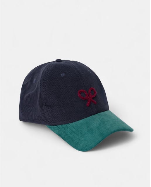 Gorra de niño raqueta pana bicolor