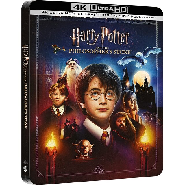 Harry Potter y la Piedra Filosofal Steelbook + Magical Movie Mode Harry Potter And The Sorcerer`S Stone
