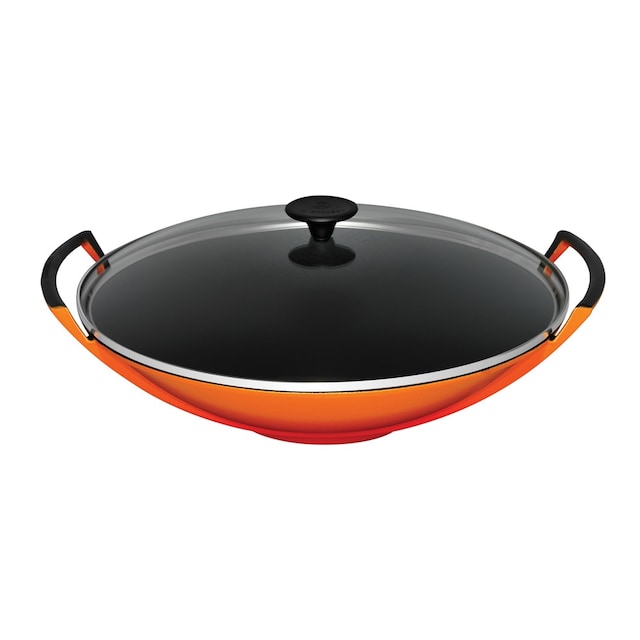 Imagen 0 de Wok con tapa de cristal de 36 cm Le Creuset