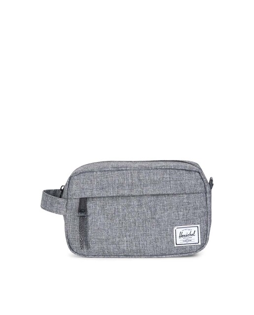 Imagen 0 de Neceser unisex en tejido color gris con bolsillo delantero