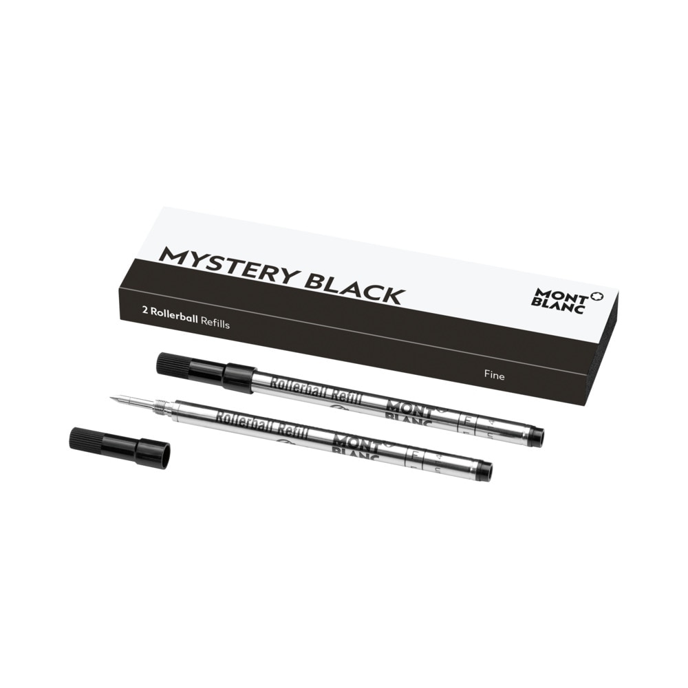 Recambio roller Montblanc mystery black para rollerball fino.