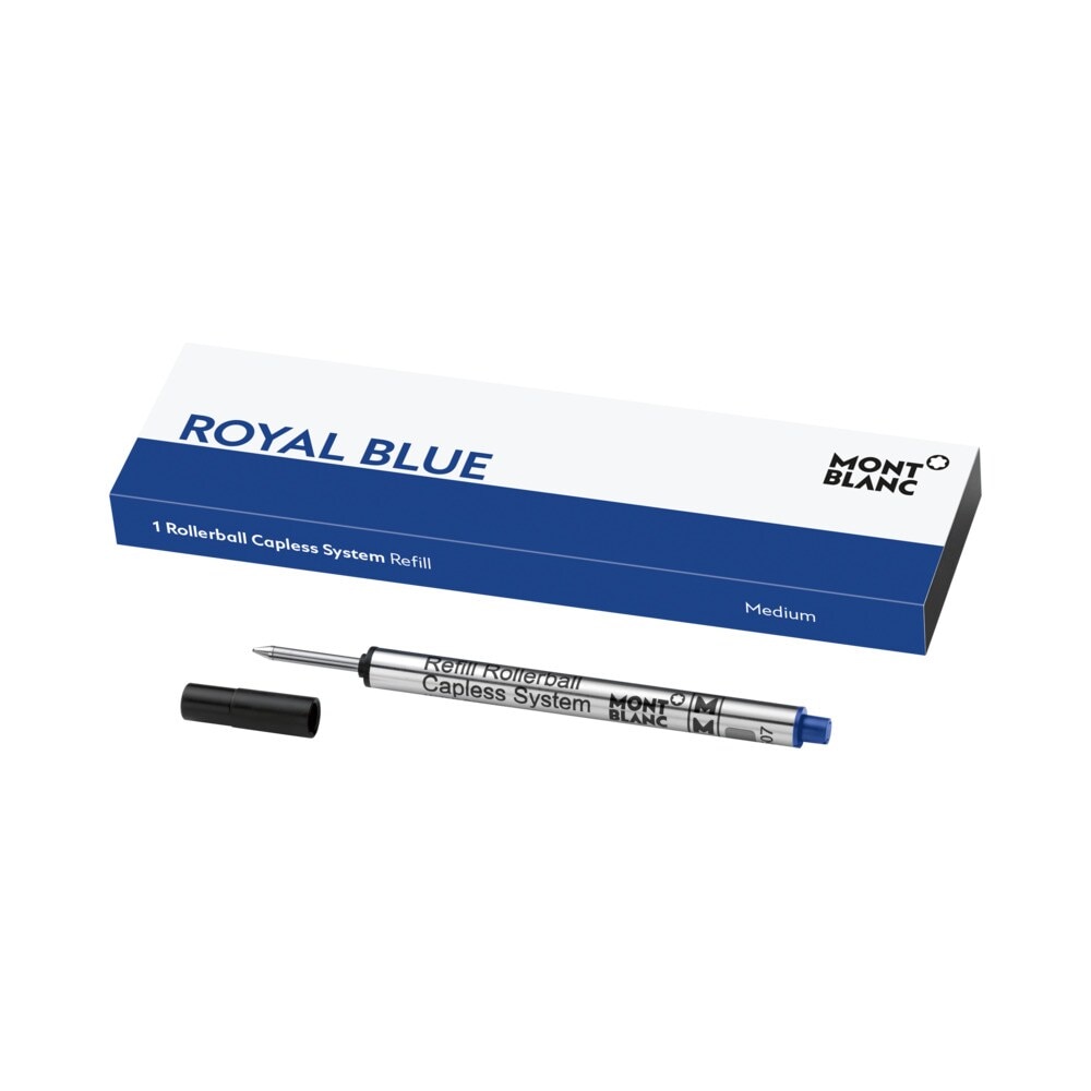 Recambio roller Montblanc royal blue para rollerball sin capuchón mediano.