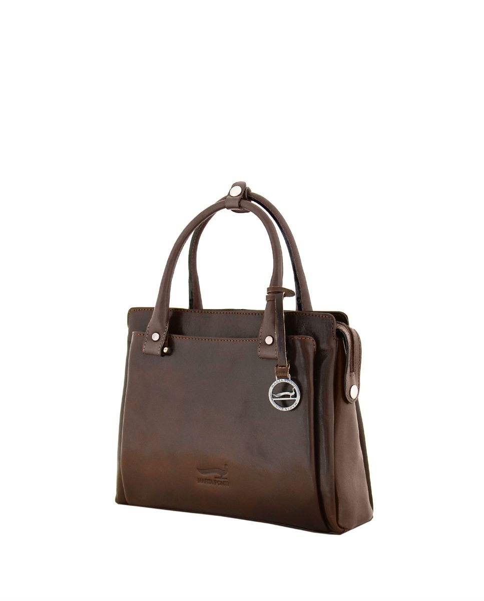 Imagem 0 de Pasta de Senhora ARIZONA em pele de bovino com curtimenta vegetal de origem italiana em castanho