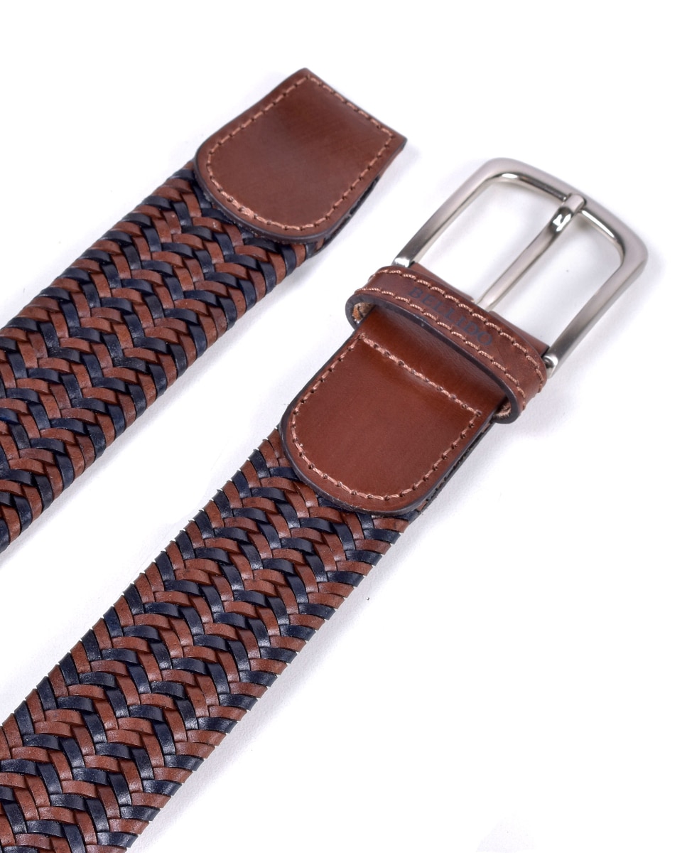Cinturón de hombre de piel con trenzado - Miguel Bellido - Multicolor Multicolor-2