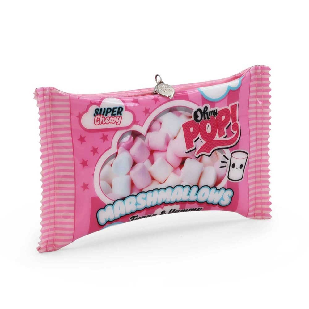 Neceser Portatodo Oh My Pop! Marshmallow con cremallera en color rosa.
