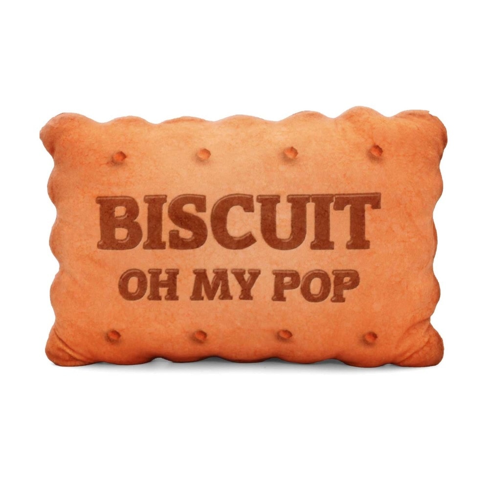 Cojín Pillow Oh My Pop! Biscuit en color beige.