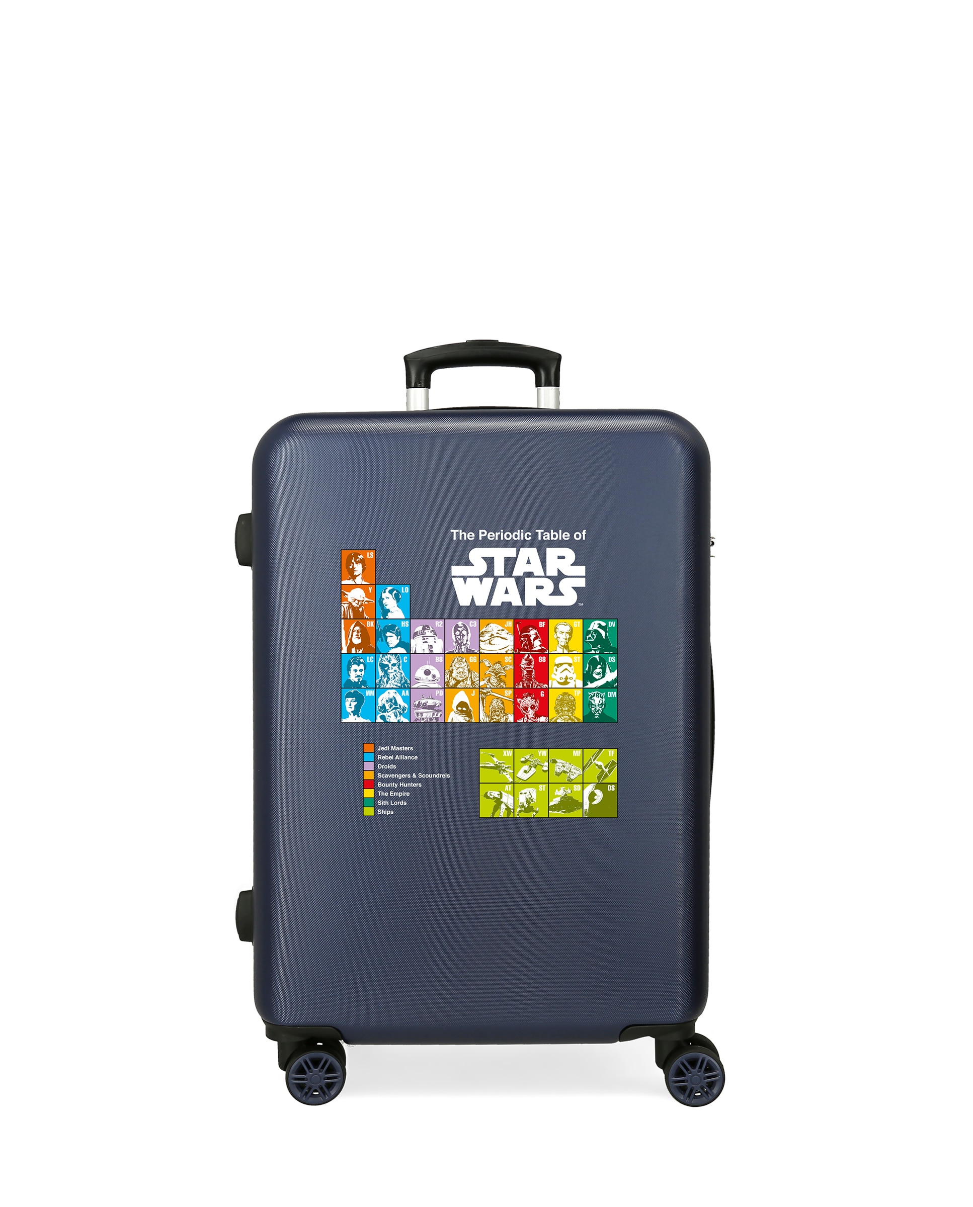 Personajes - Maleta Mediana Star Wars Badges The Periodic Table rígida con capacidad de 56L.