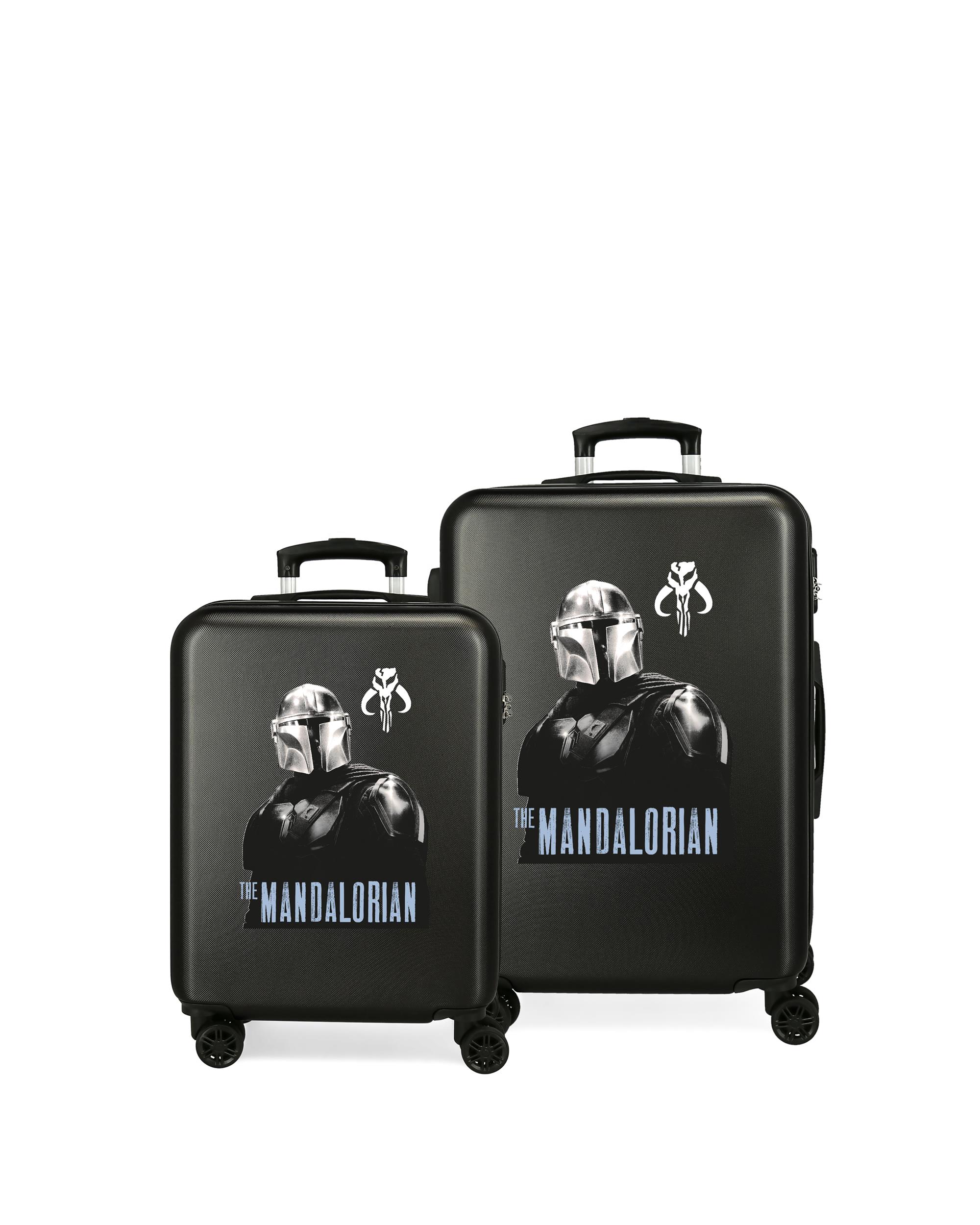 Disney - Juego de maletas Star Wars The Mandalorian rígidas con capacidad de 107L negro.