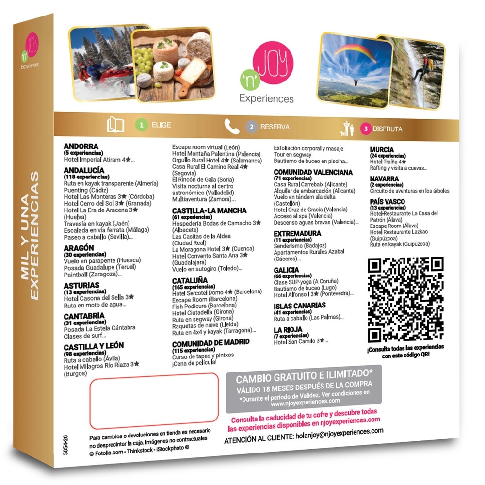 NJOY Experiences Caja Regalo Mil y una experiencias 2