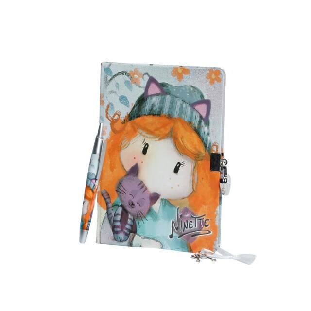 Imagen 0 de Diario con llave y bolígrafo Forever Ninette Cute en multicolor