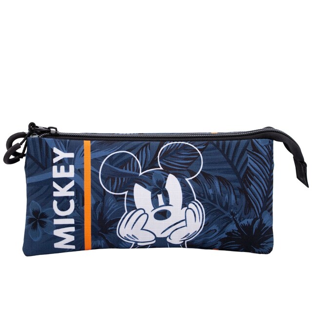 Imagen 0 de Estuche Portatodo Karactermania Mickey Mouse Blue con triple compartimento en color azul