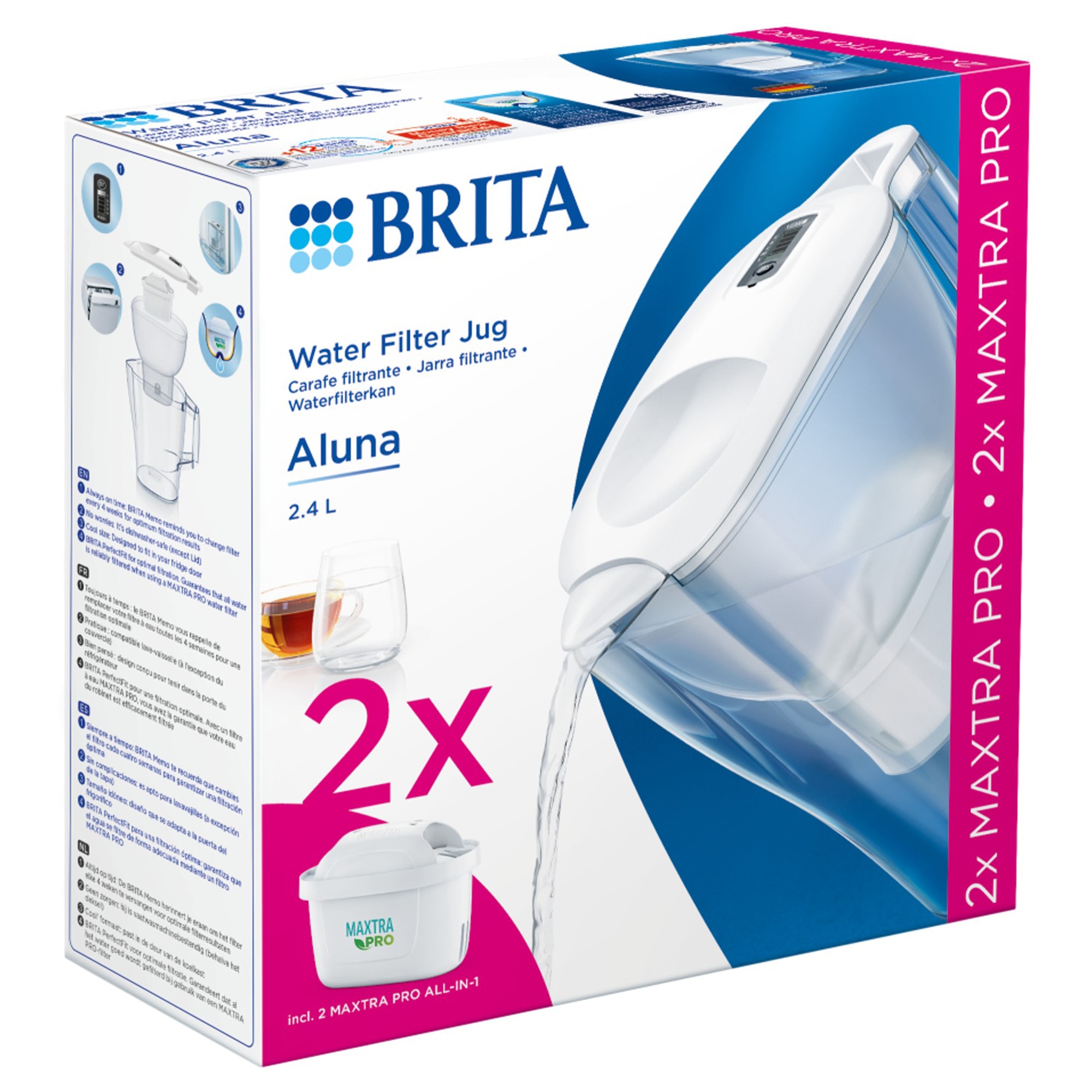 Imagen 0 de Jarra de agua con filtro Aluna + 2 filtros  Maxtra Pro Brita